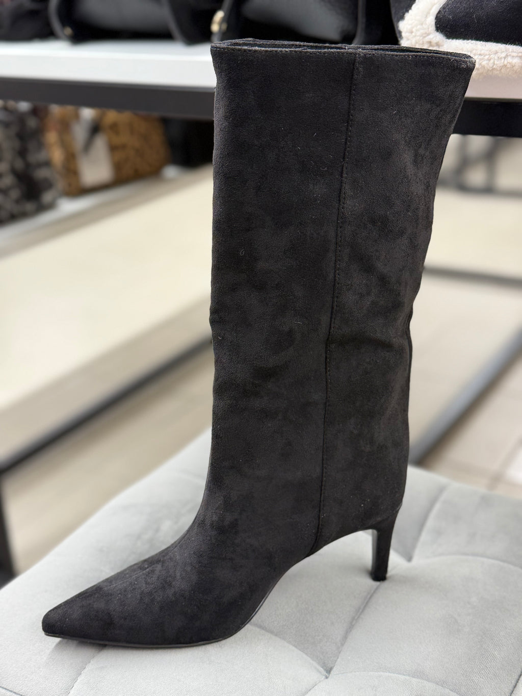Stivali in camoscio tacco 5cm FGD MODA