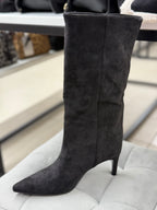 Stivali in camoscio tacco 5cm FGD MODA