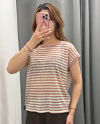 Maglietta a righe semitrasparente FGD MODA