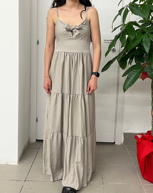 Abito lungo con fiocco davanti FGD MODA