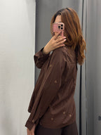 Camicia 100% Cotone Con Ricami A Cuore FGD MODA