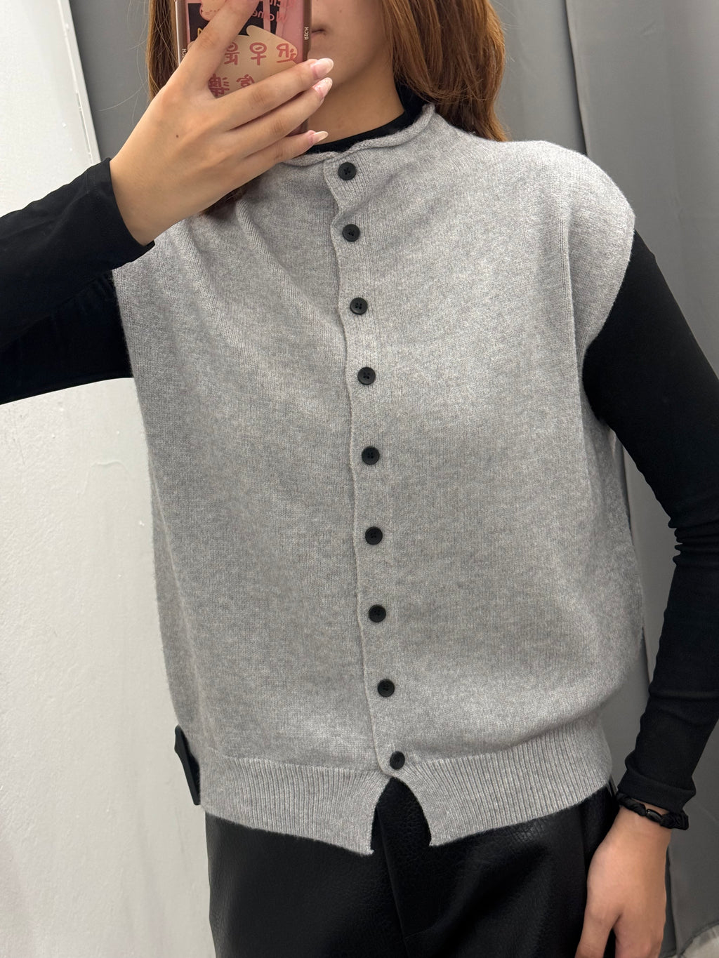 Gilet Con Colletto Arricciato Con Bottoni FGD MODA