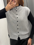 Gilet Con Colletto Arricciato Con Bottoni FGD MODA