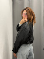 Giacca Bomber Over Fit Crop Con Zip FGD MODA