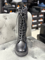 Stivali alti in ecopelle con lacci FGD MODA