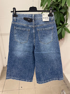 Bermuda di jeans con brillantini KM3586 FGD MODA