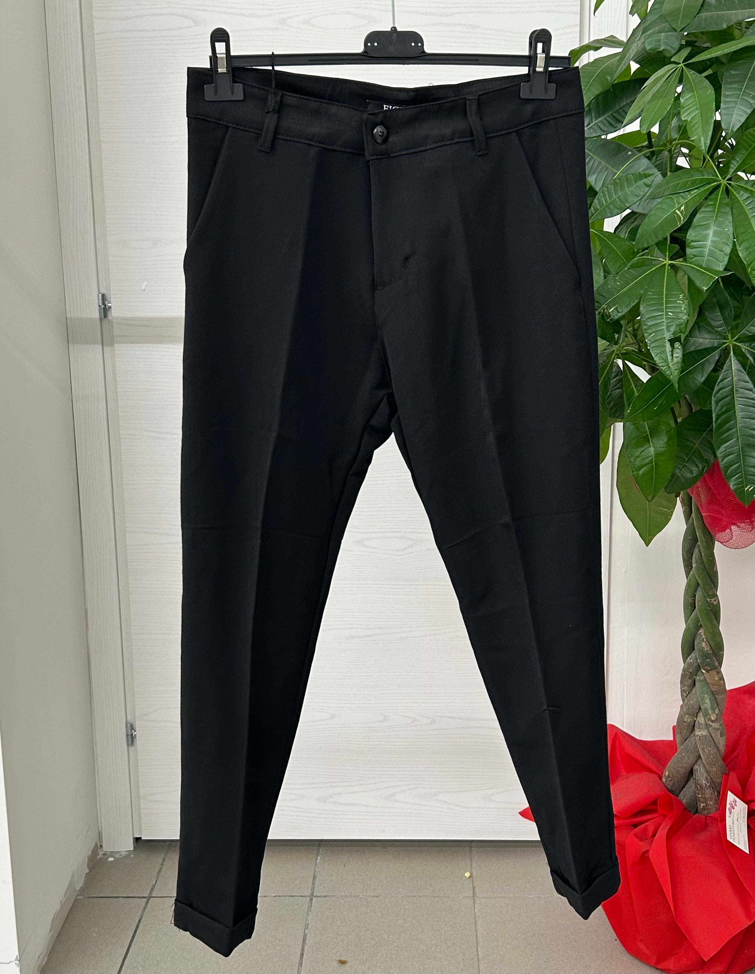 Pantaloni semieleganti con bottone Ficko FGD MODA