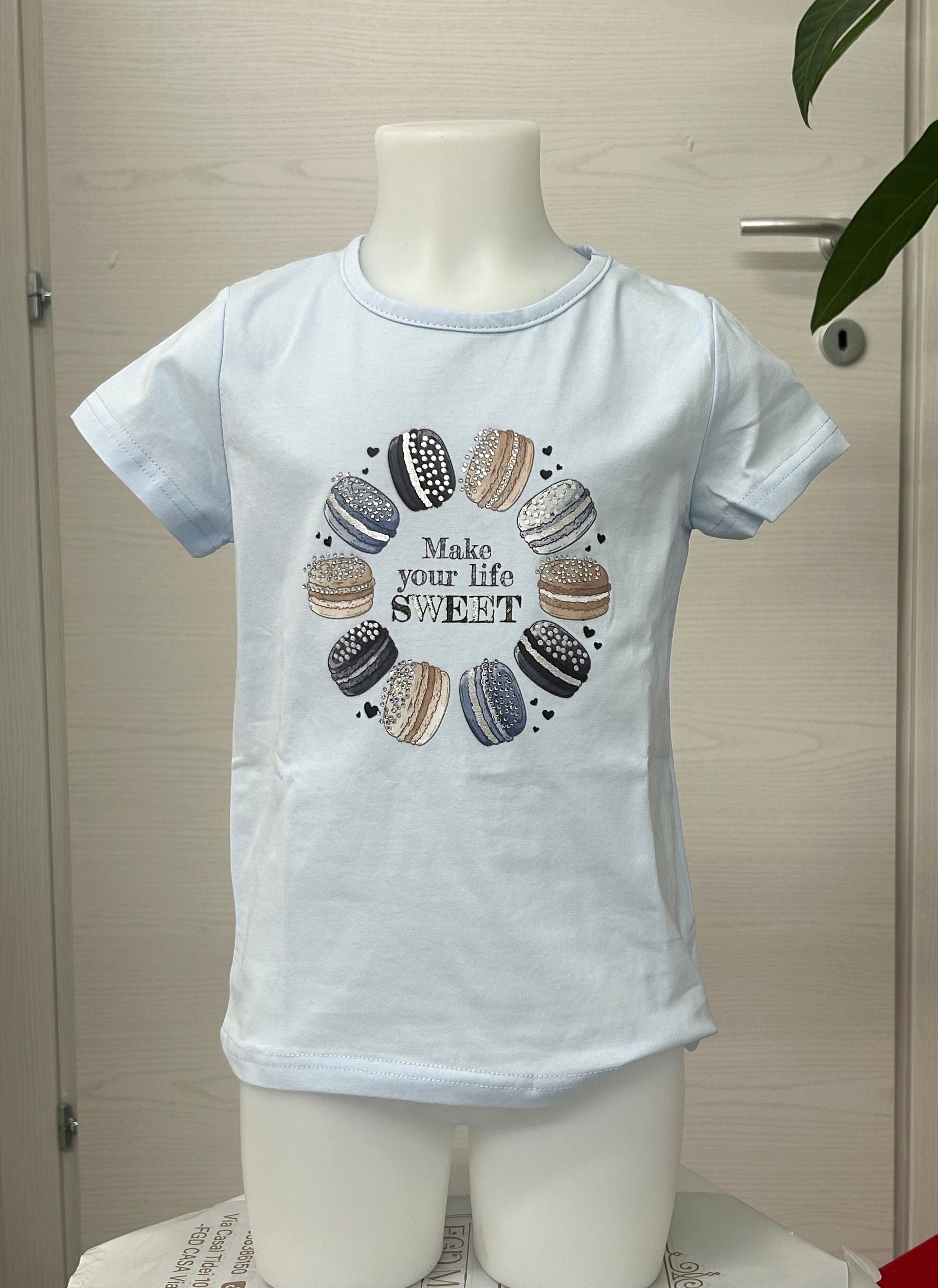 T-shirt a fantasia con brillantini FGD MODA