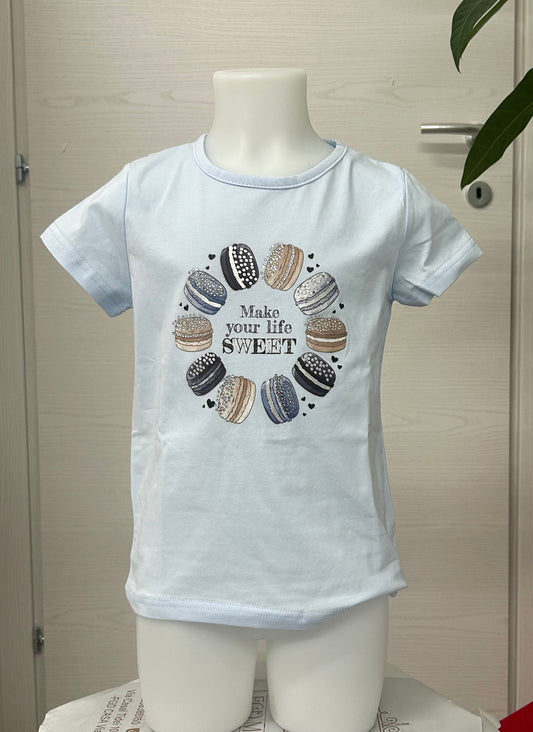 T-shirt a fantasia con brillantini FGD MODA