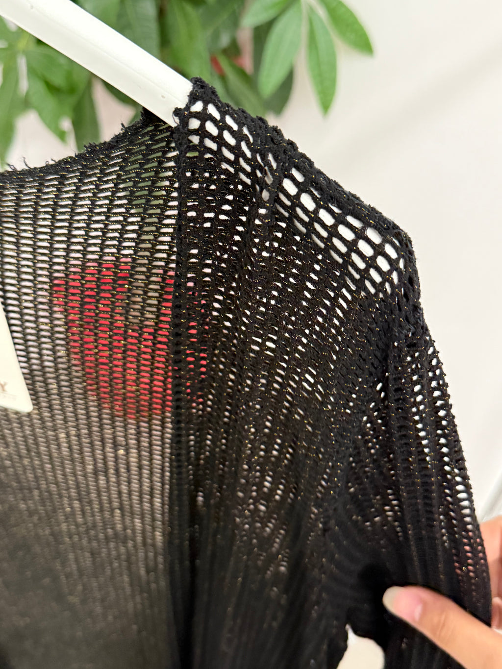 Cardigan lungo forato con lurex FGD MODA