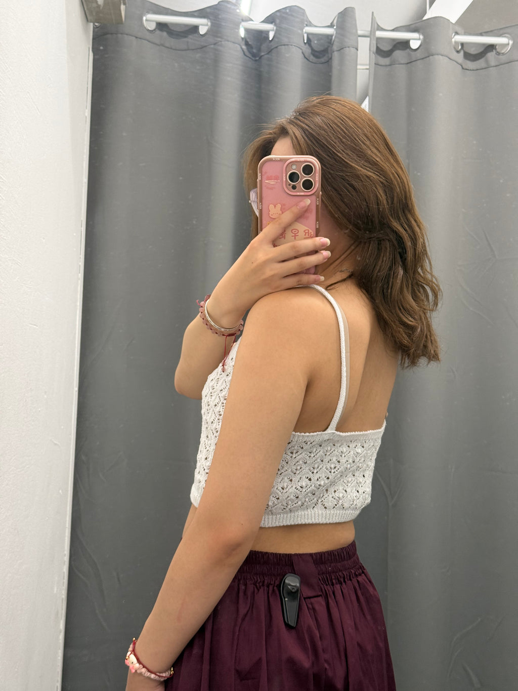 Top Crop a Uncinetto Scollo a V FGD MODA