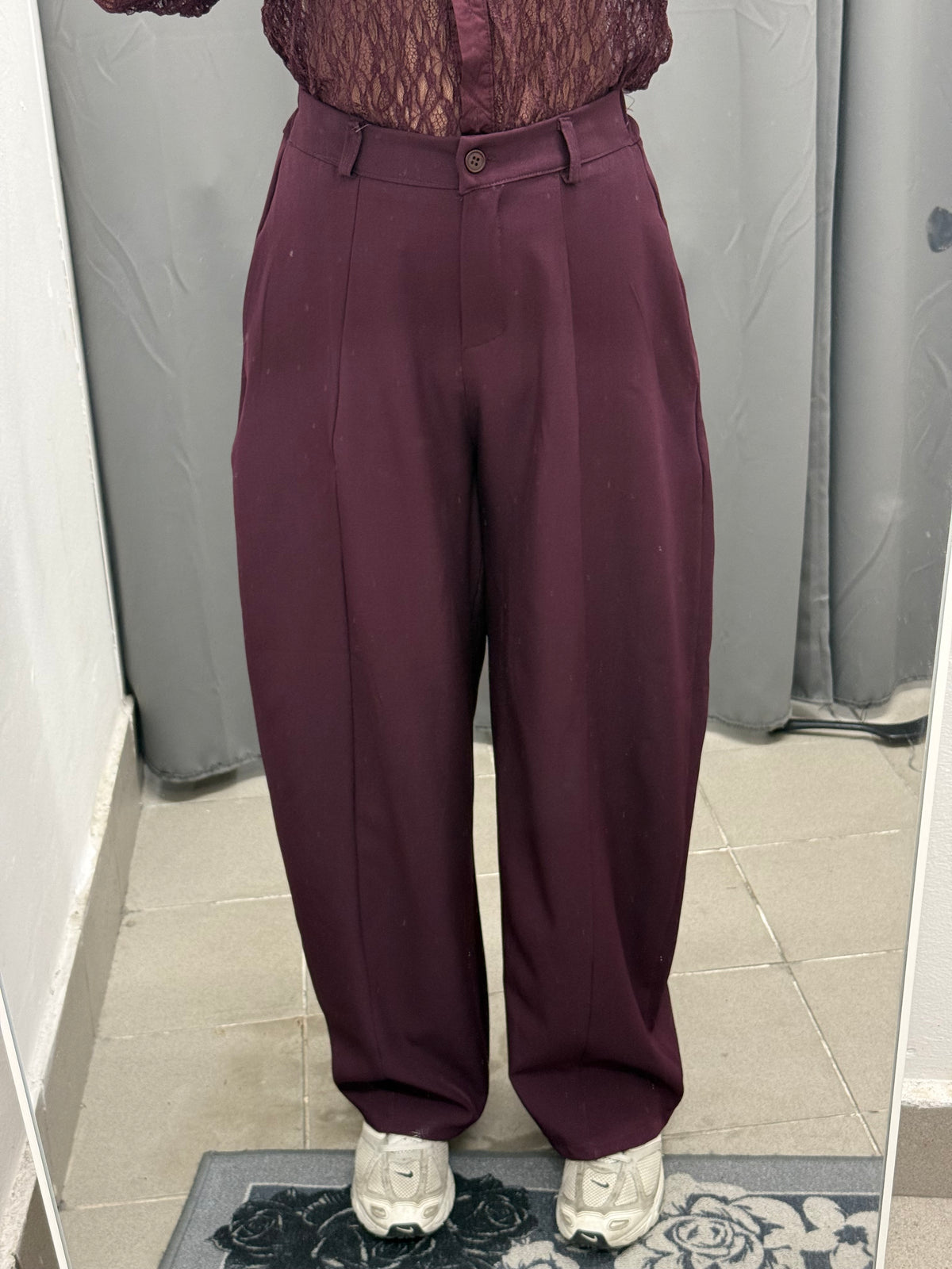 Pantaloni Barrel Tinta Unita FGD MODA