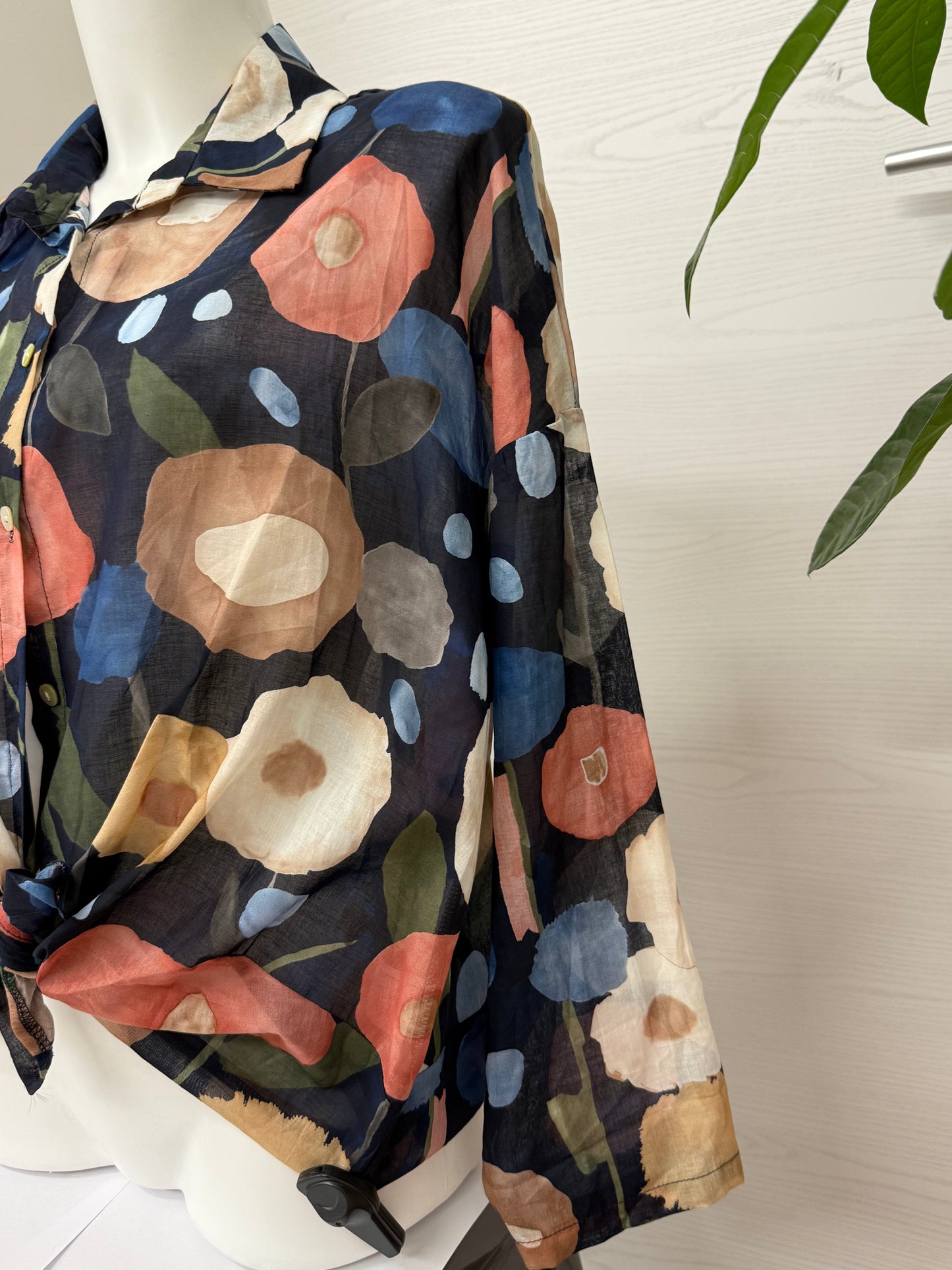 Blusa maniche 3/4 fiorata FGD MODA