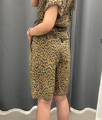Bermuda 100% Cotone Stampa Leopardata con Cinta FGD MODA