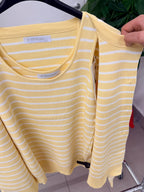 Set coordinato Canotta e Cardigan a righe FGD MODA