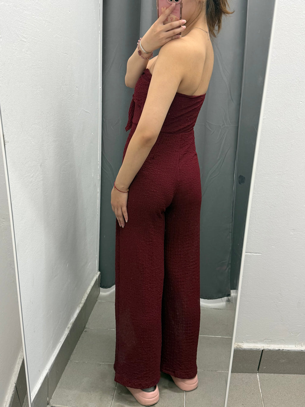 Jumpsuit a Fascia Effetto Gofrato FGD MODA