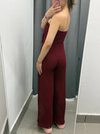 Jumpsuit a Fascia Effetto Gofrato FGD MODA