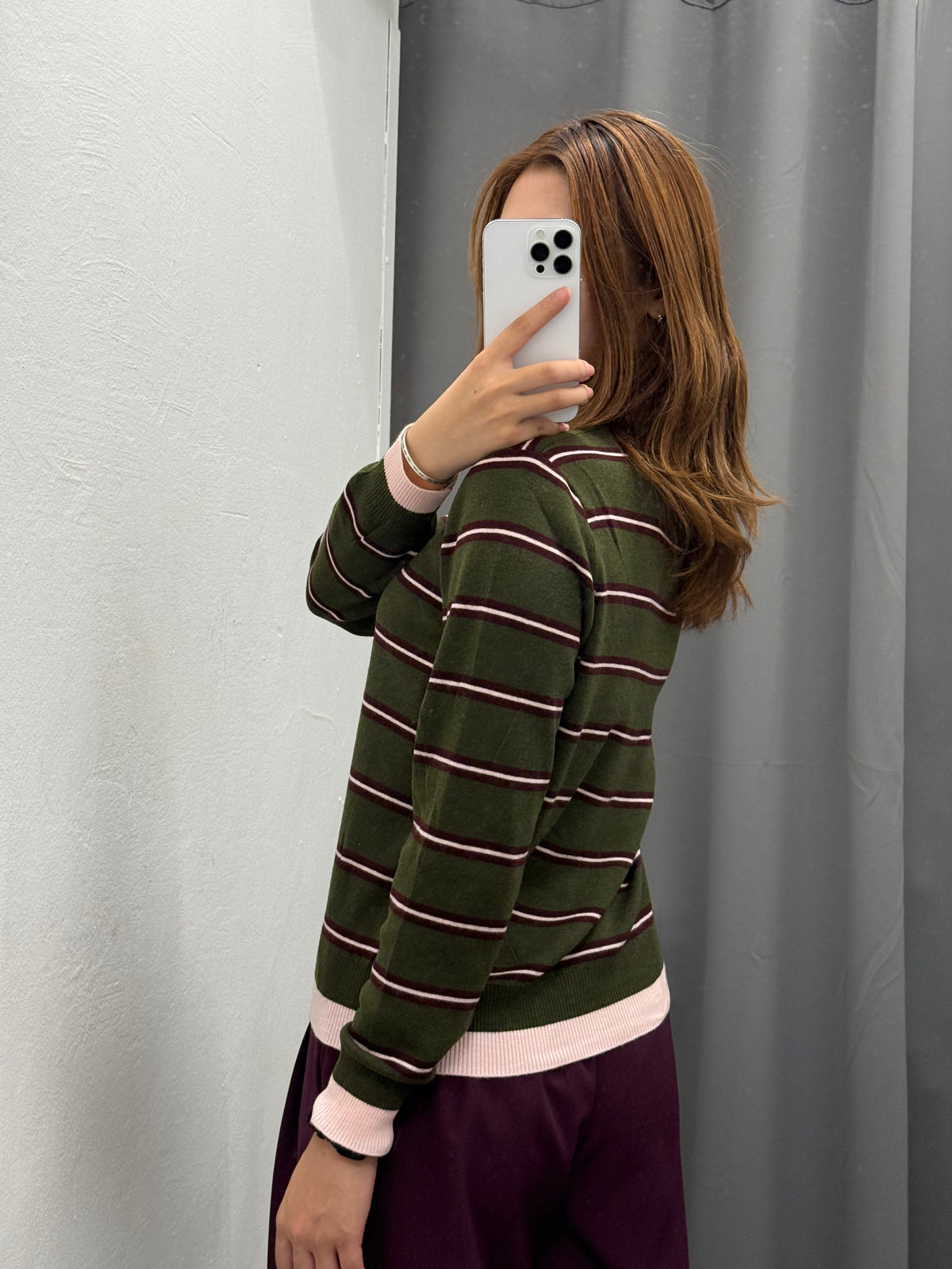 Polo Knit A Righe A Maniche Lunghe FGD MODA