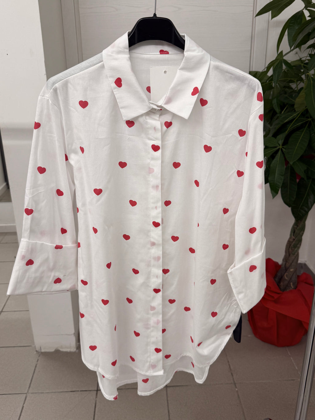Camicia in cotone con cuori FGD MODA