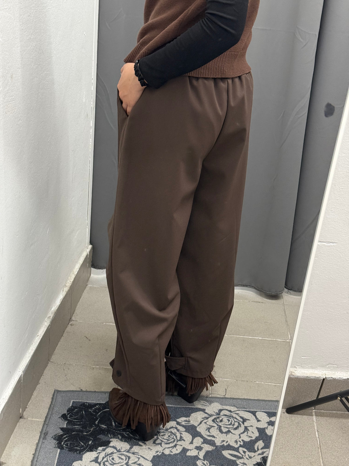 Pantaloni Balloon Con Cuciture Con Bottone Alla Caviglia FGD MODA