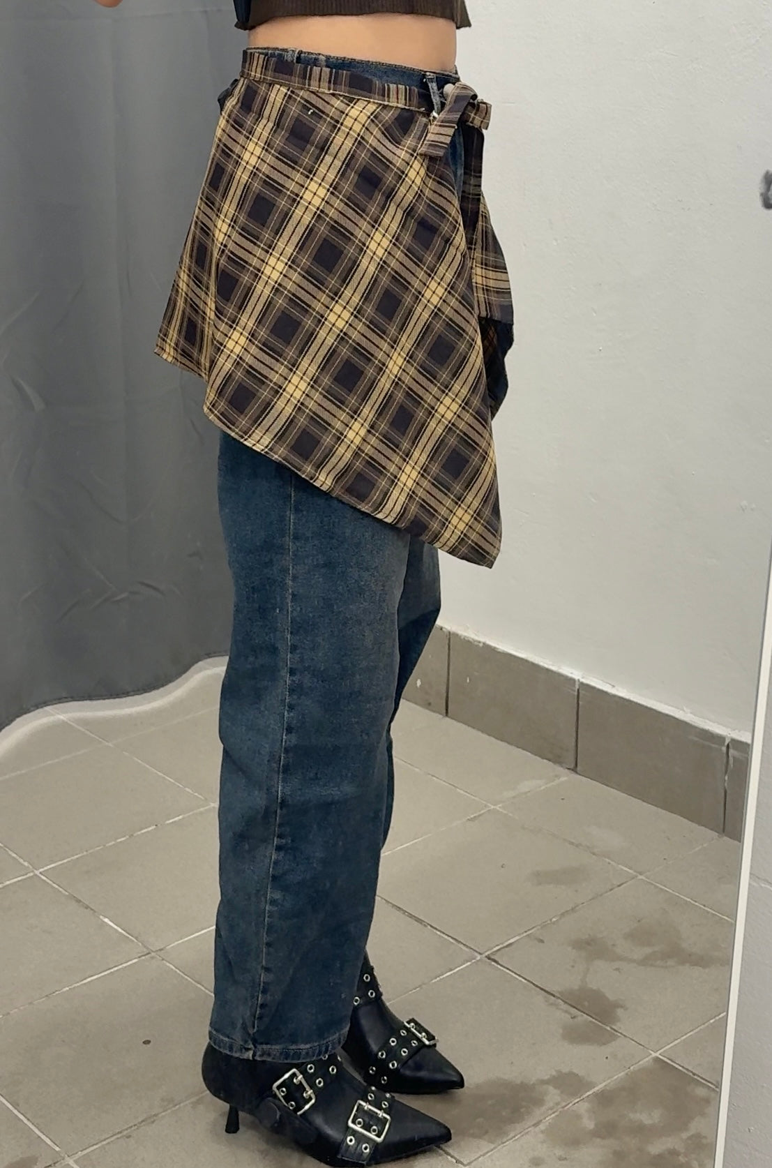 Jeans baggy con camicia FGD MODA