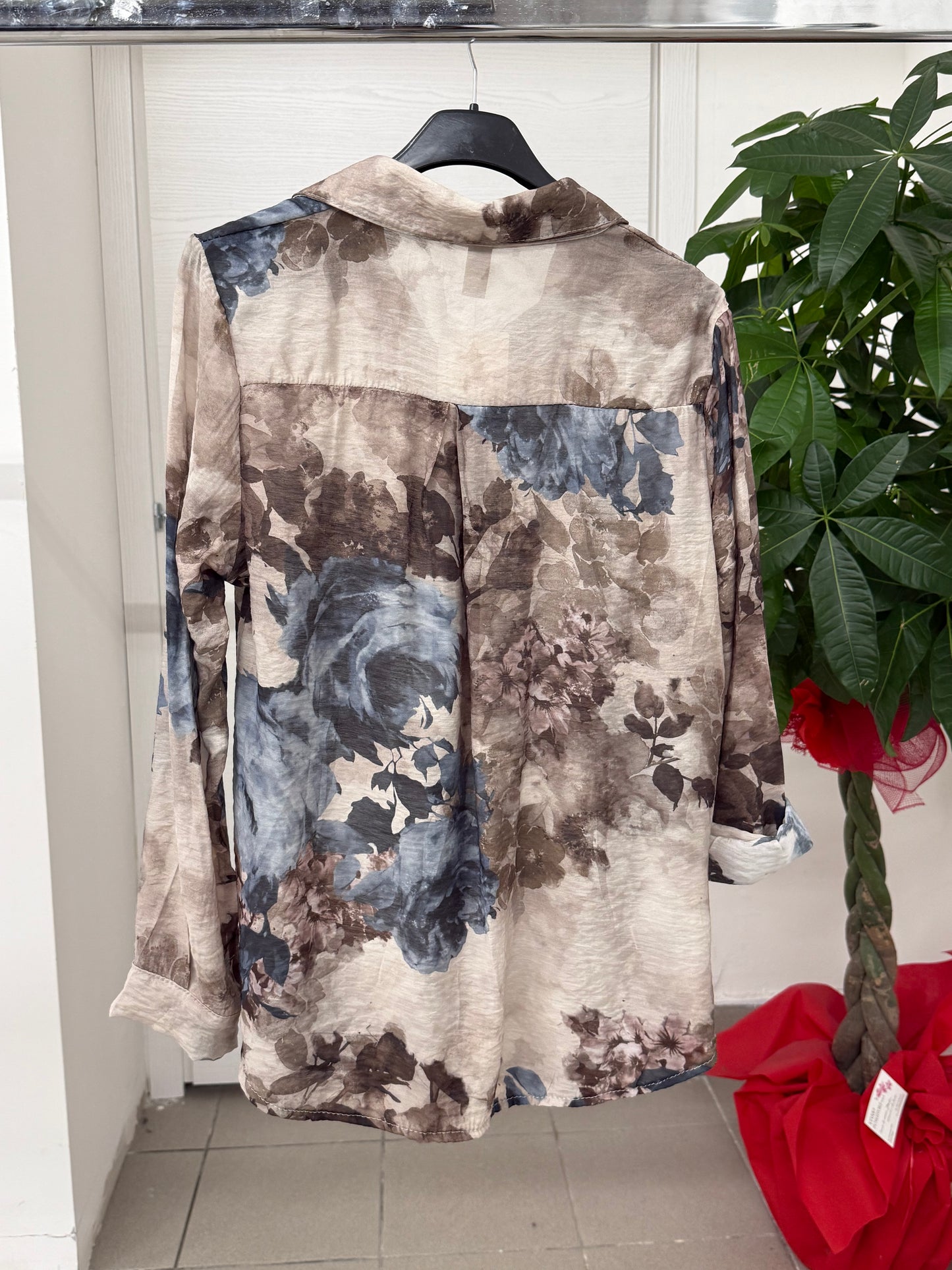 Camicia a maniche lunghe con motivo floreale FGD MODA