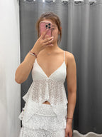 Top in Pizzo a Spalline Fine FGD MODA