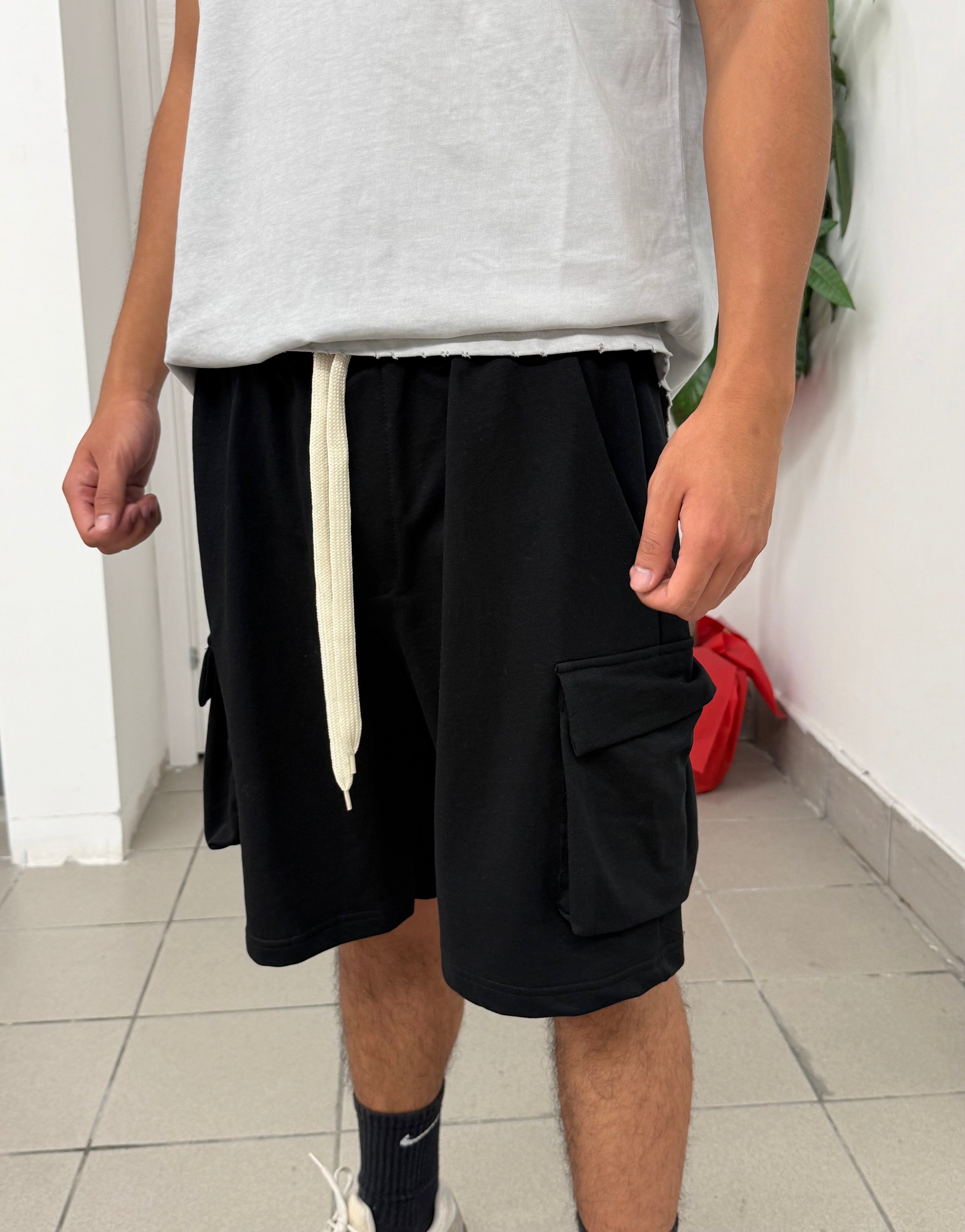 Bermuda tuta cargo con laccio Soni Homme FGD MODA