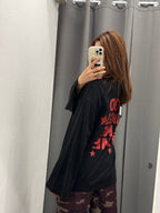 Maglietta 100% Cotone Con Maniche Larghe Con Scritta Sul Retro JUST WEST FGD MODA