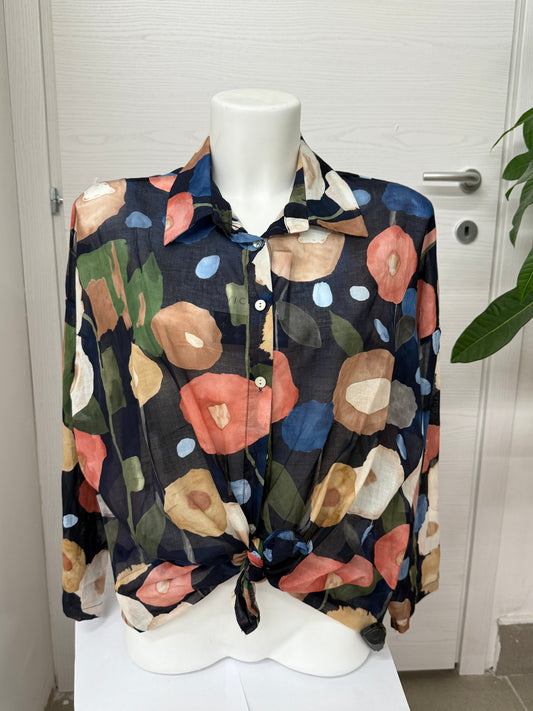 Blusa maniche 3/4 fiorata FGD MODA