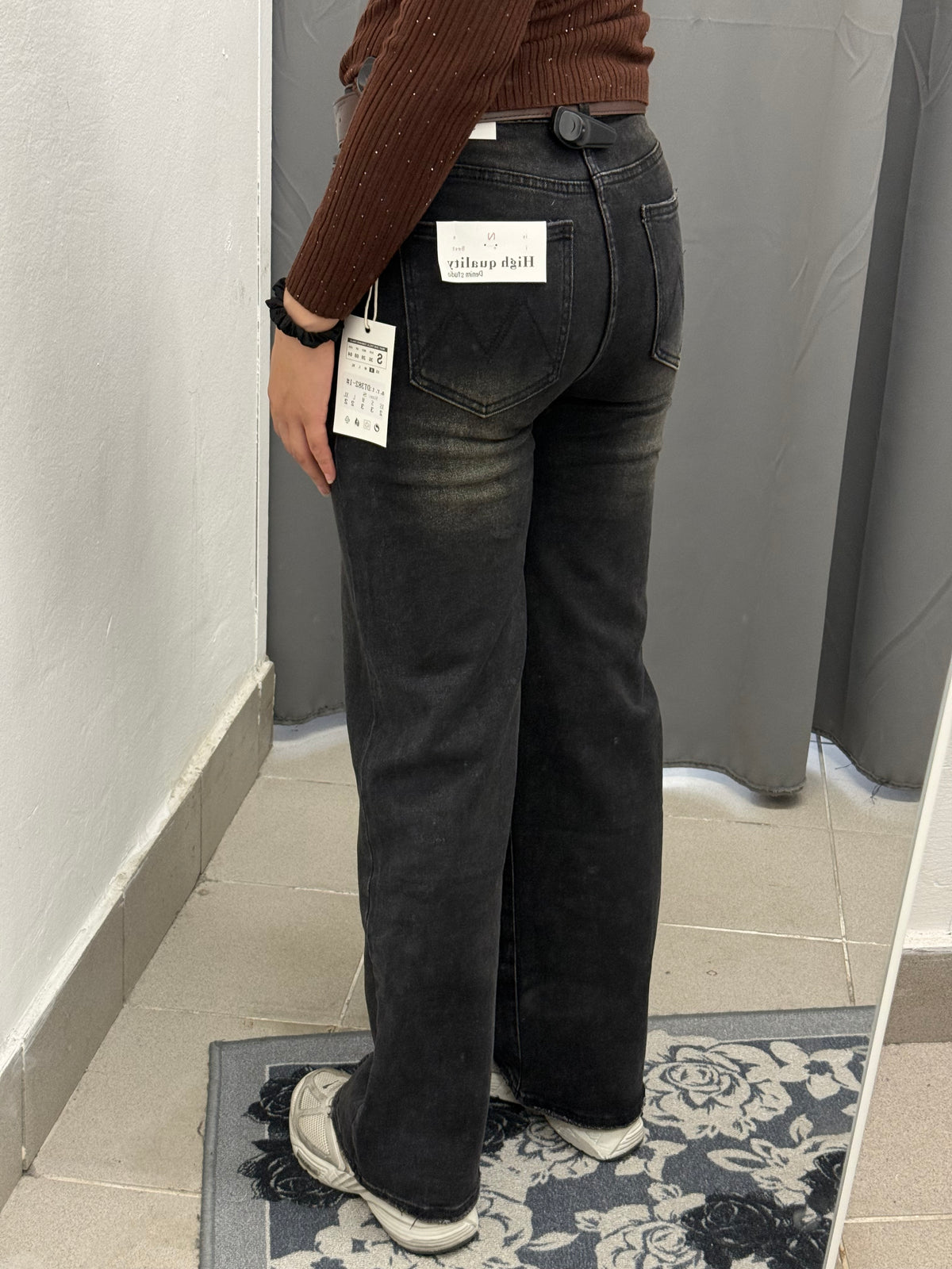 Jeans A Palazzo Con Cinta DT382 FGD MODA
