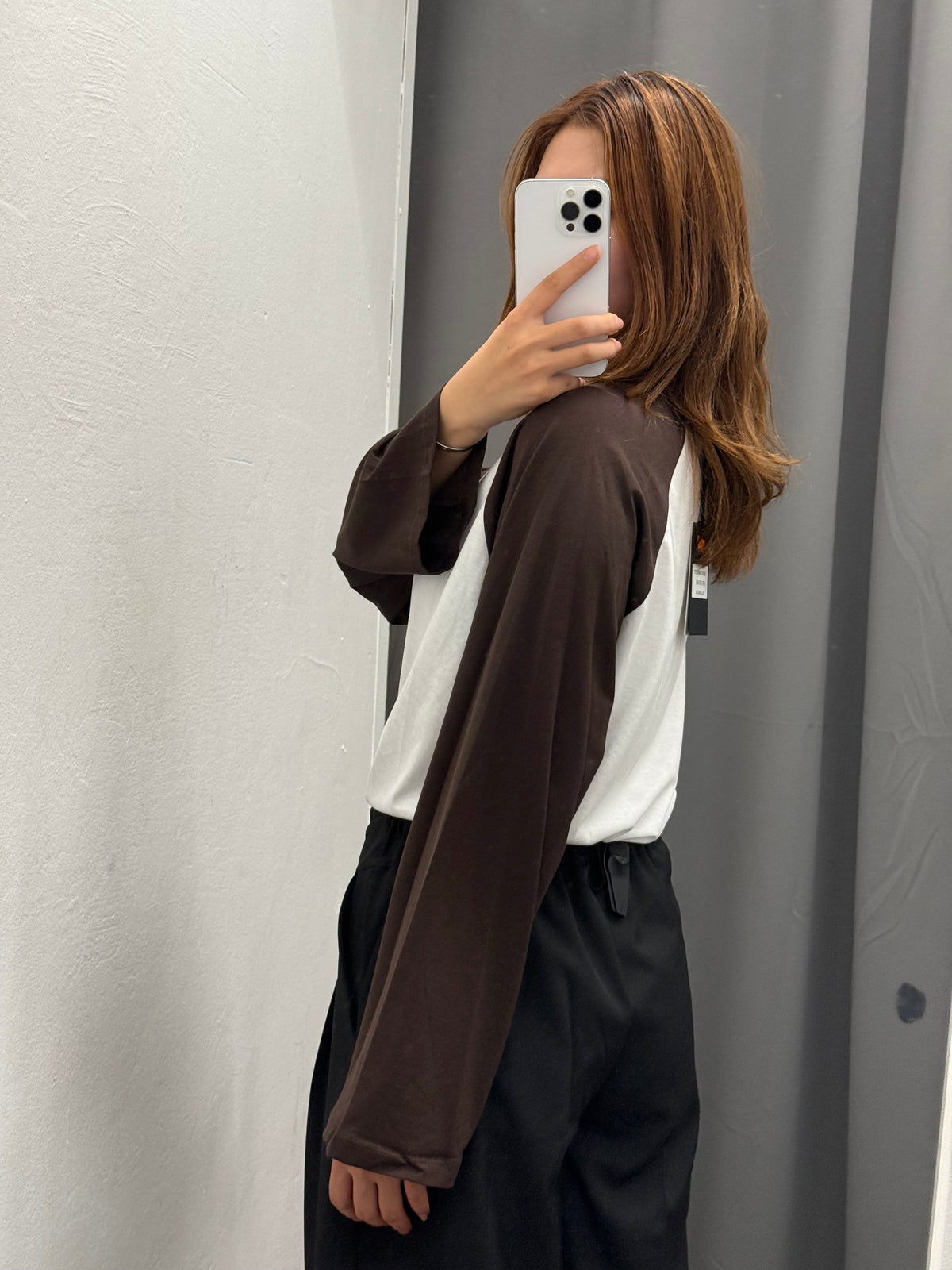 Maglietta In Cotone A Maniche Larghe Bicolore FGD MODA