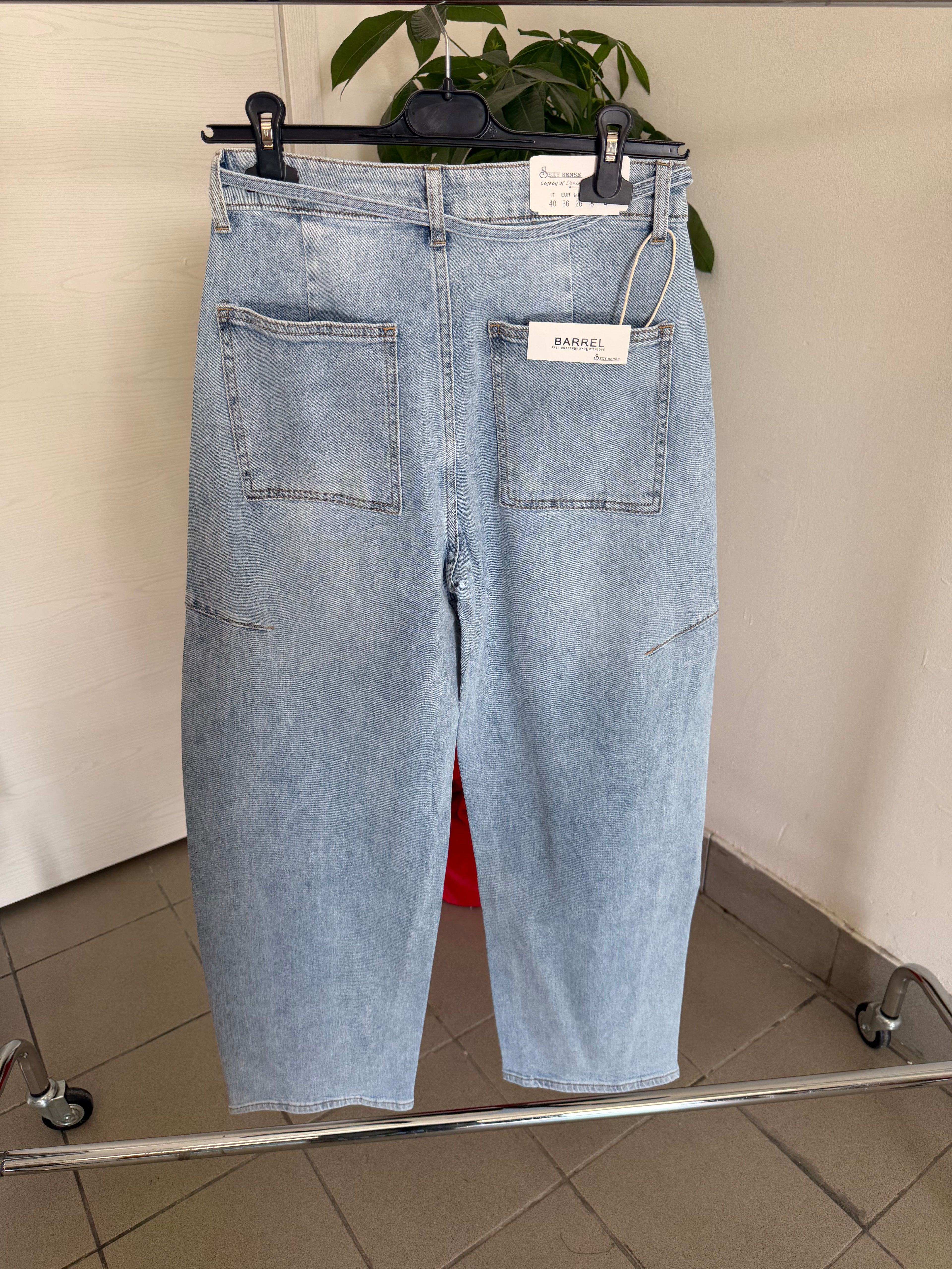Jeans balloon con brillantini maculato FGD MODA