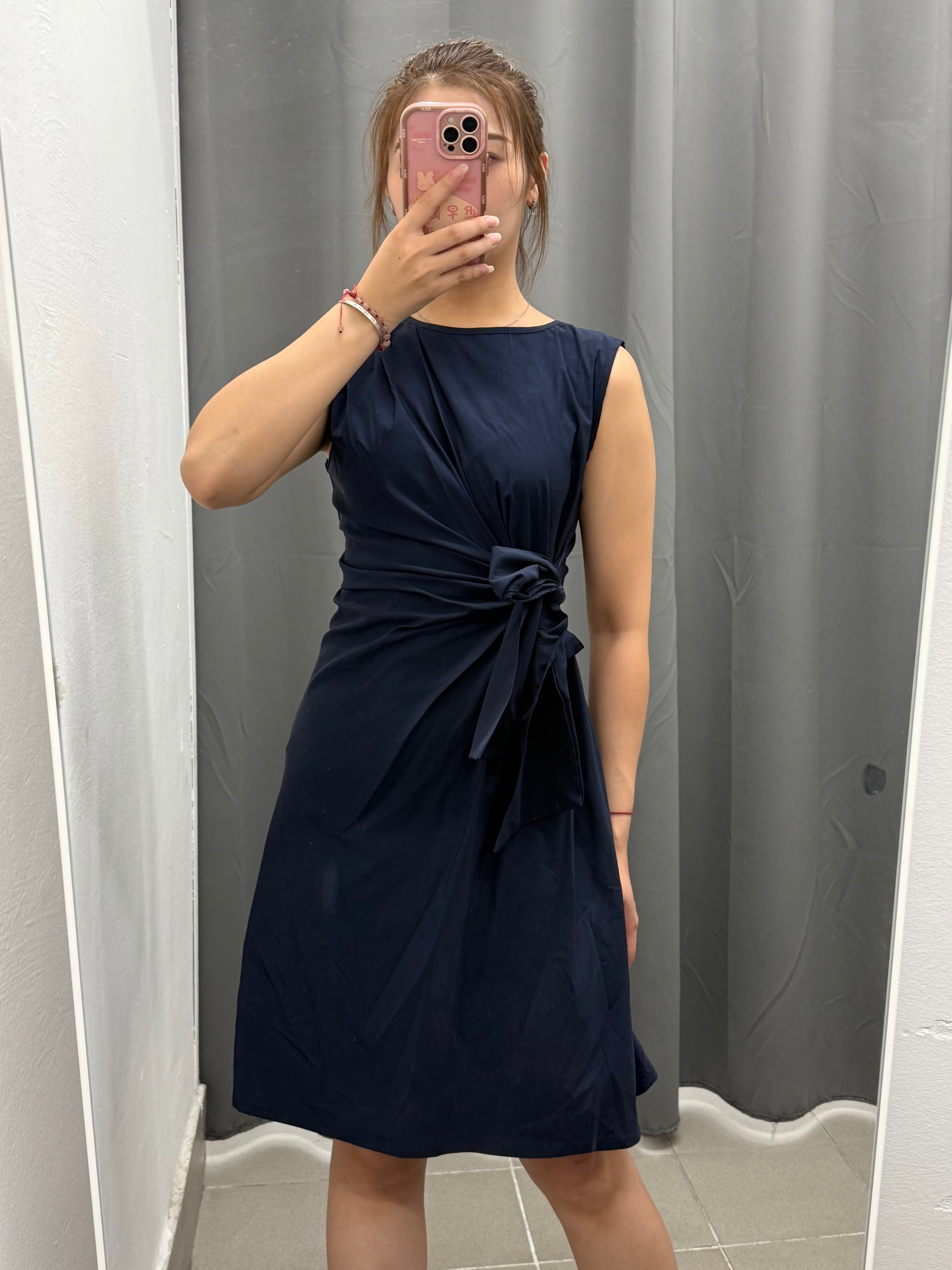 Abito Midi in Viscosa con Fiocco Laterale FGD MODA
