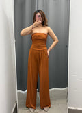 Jumpsuit in viscosa con arricciatura sui lati FGD MODA