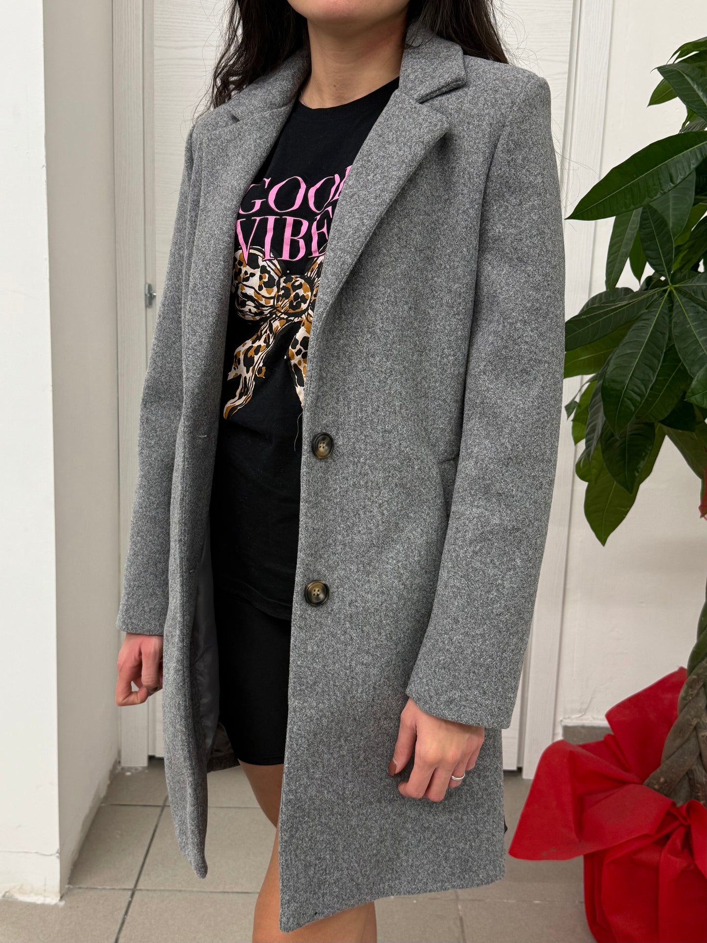 Cappotto lungo tinta unita FGD MODA