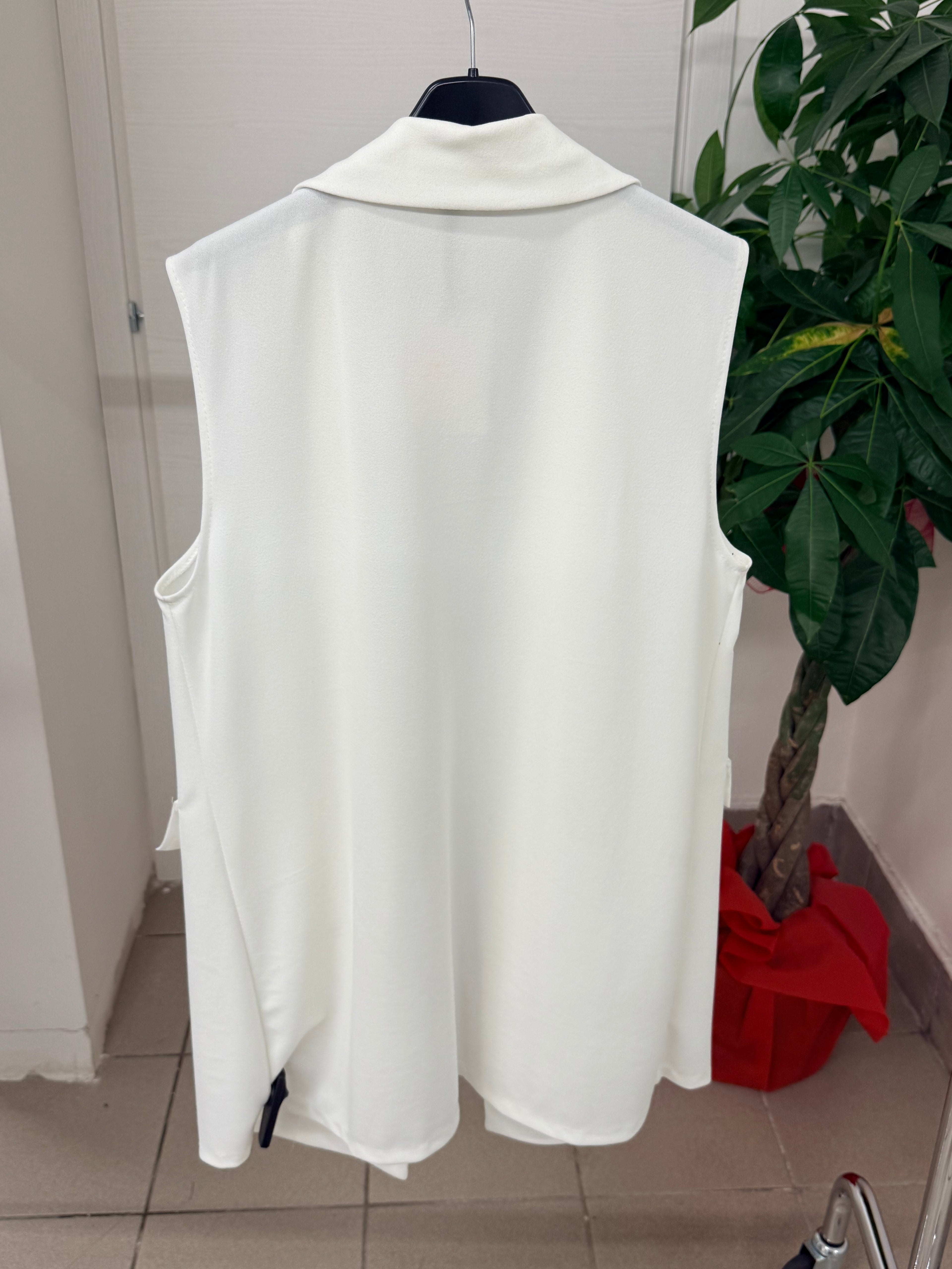 Gilet lungo tinta unita FGD MODA