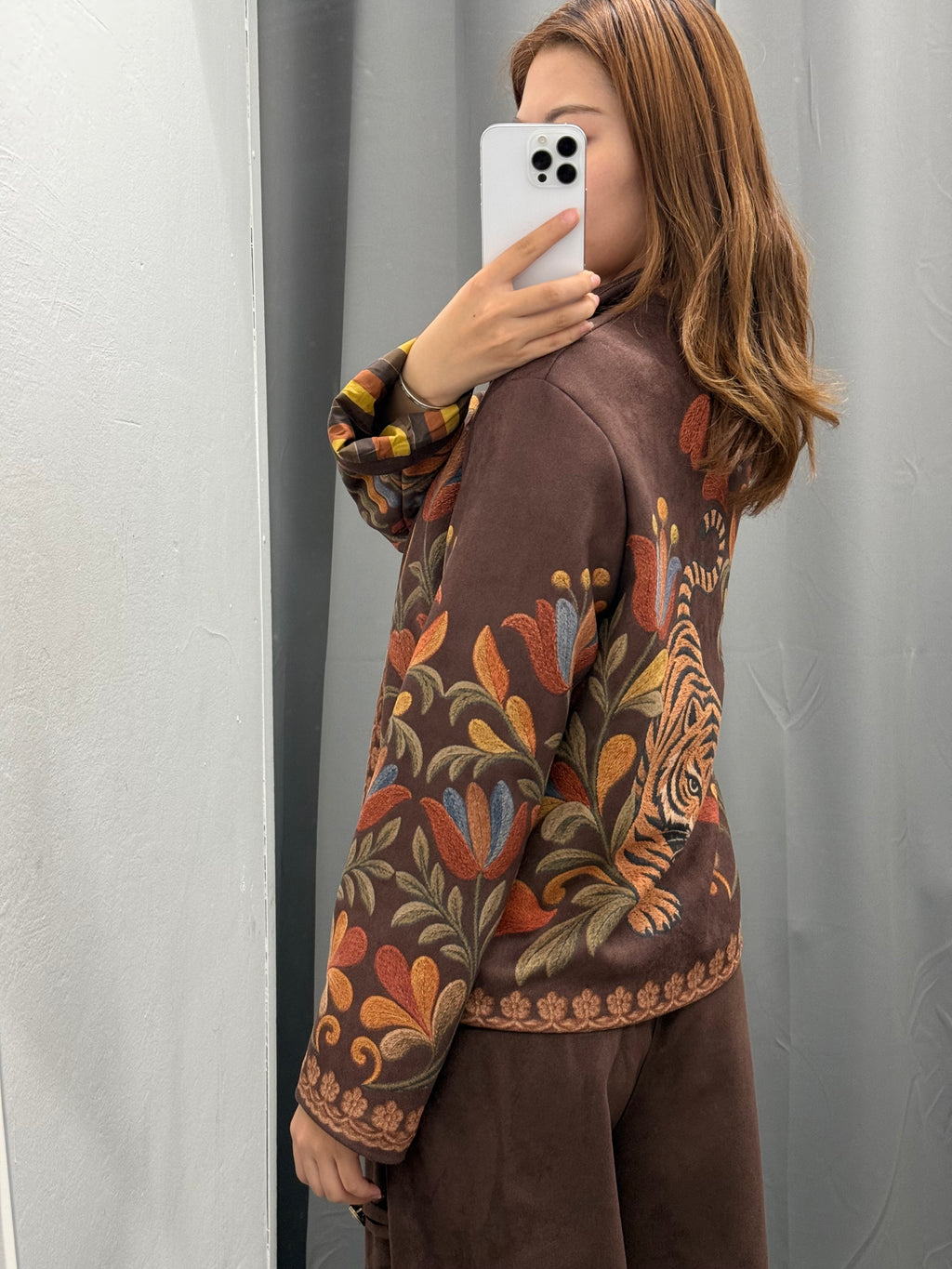 Giacca In Camoscio A Fantasia FGD MODA