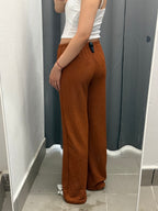 Pantaloni a Palazzo Effetto Gofrato FGD MODA