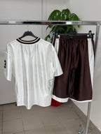 Set coordinato Maglietta over e Bermuda con scritta FGD MODA