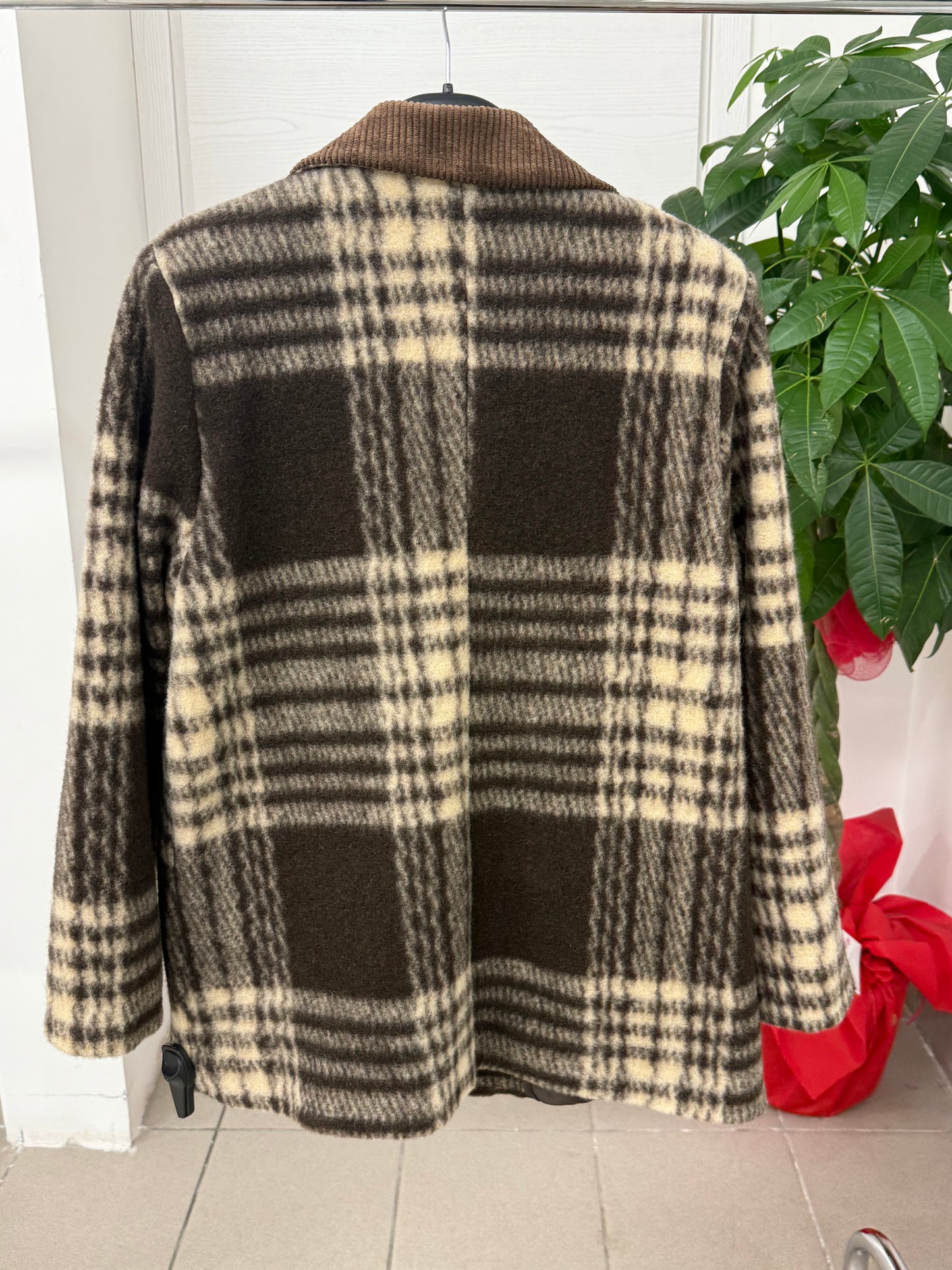 Giacca Blazer scozzese con spille