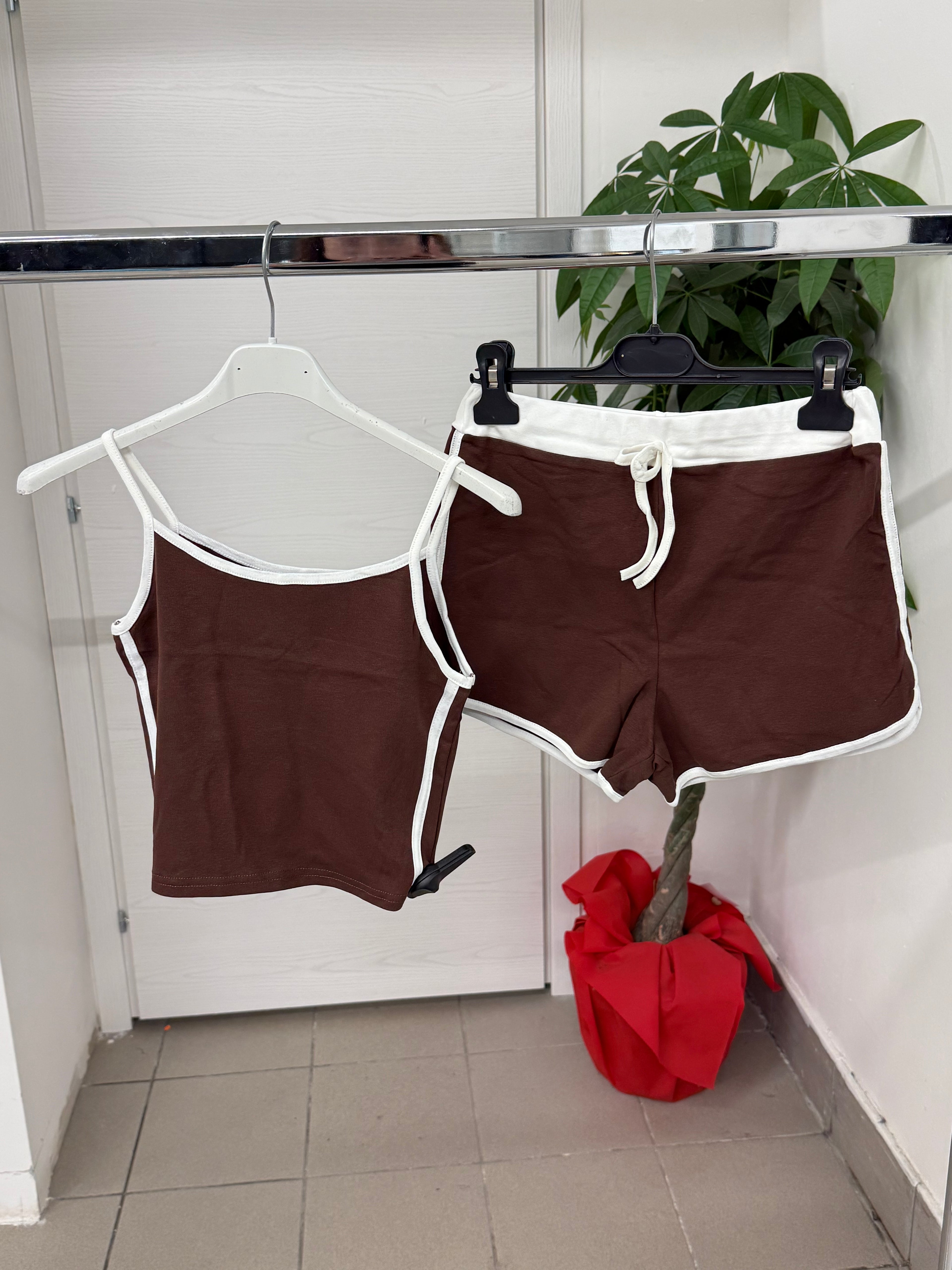 Set coordinato bicolore Canotta e Pantaloncini FGD MODA