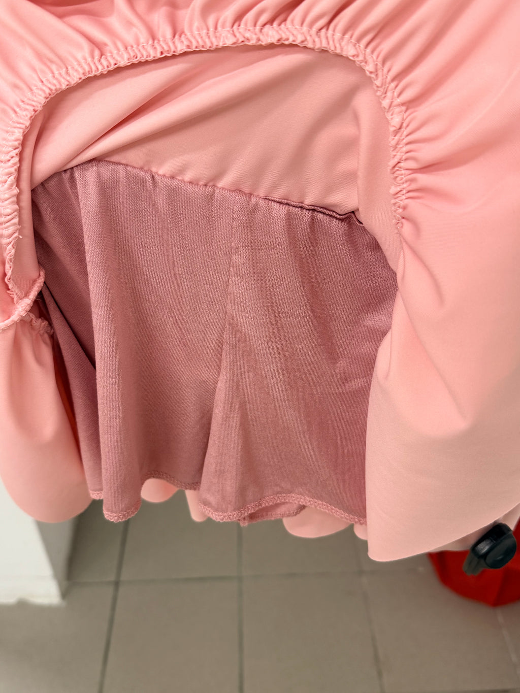 Mini gonna a balze con pantaloncino FGD MODA