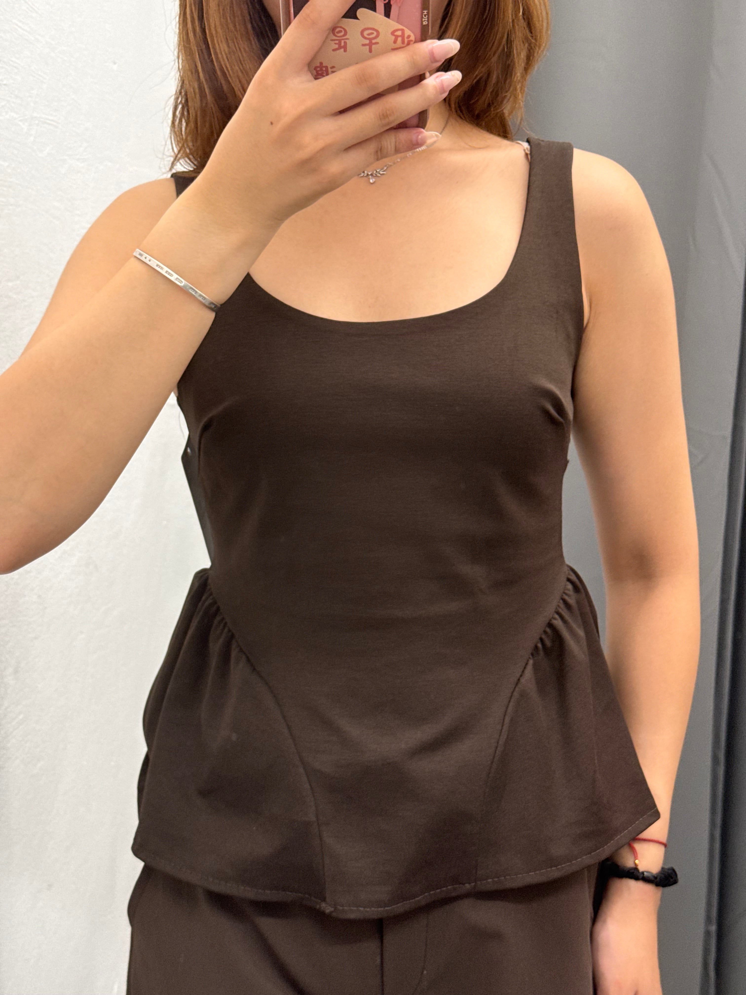 Top Peplum Con Rouches Laterali FGD MODA