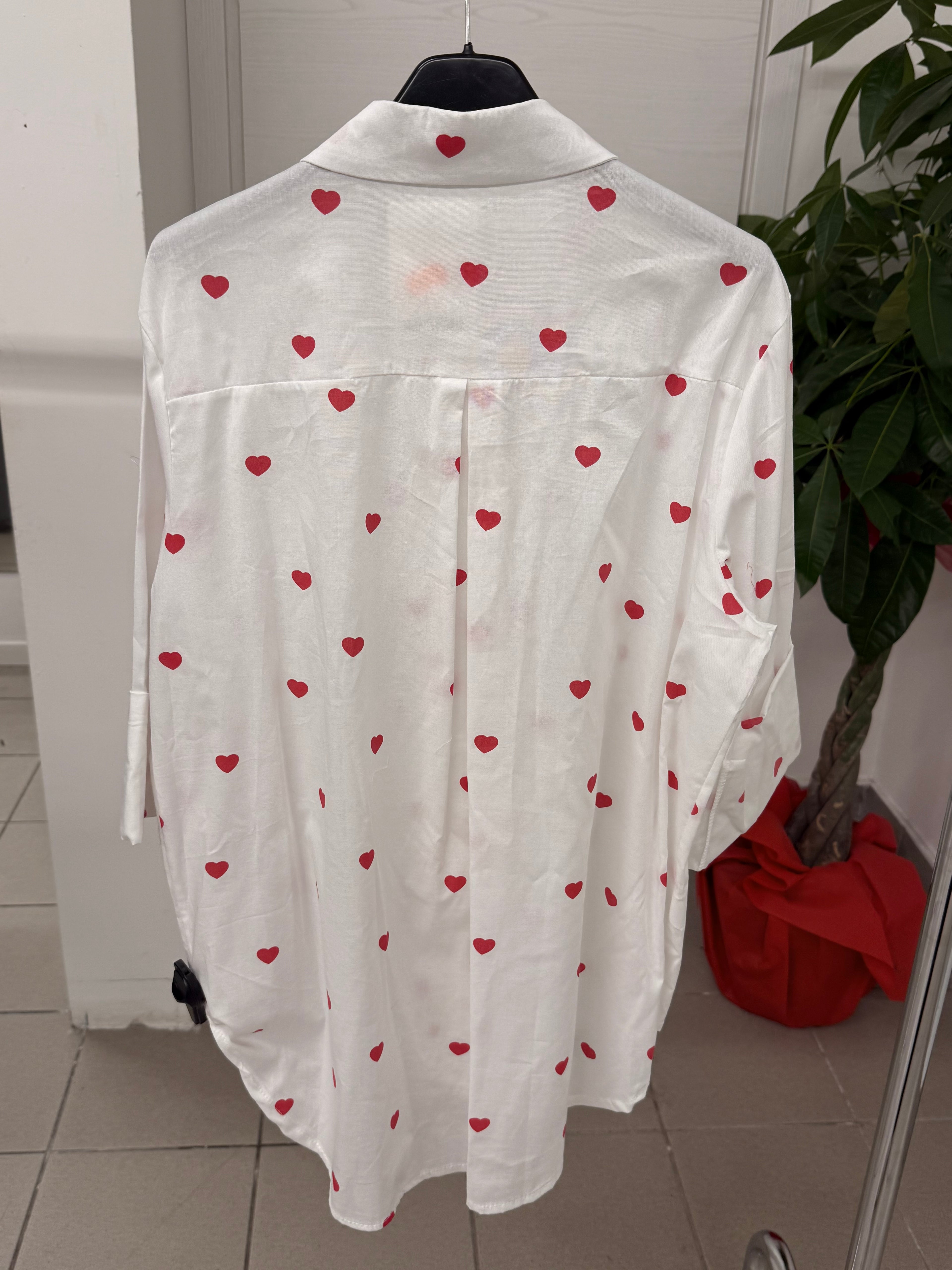 Camicia in cotone con cuori FGD MODA
