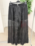 Pantaloni in Lyocell semitrasparenti a gamba larga LUMINA FGD MODA
