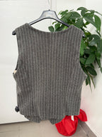 Gilet a righe con bottoni FGD MODA