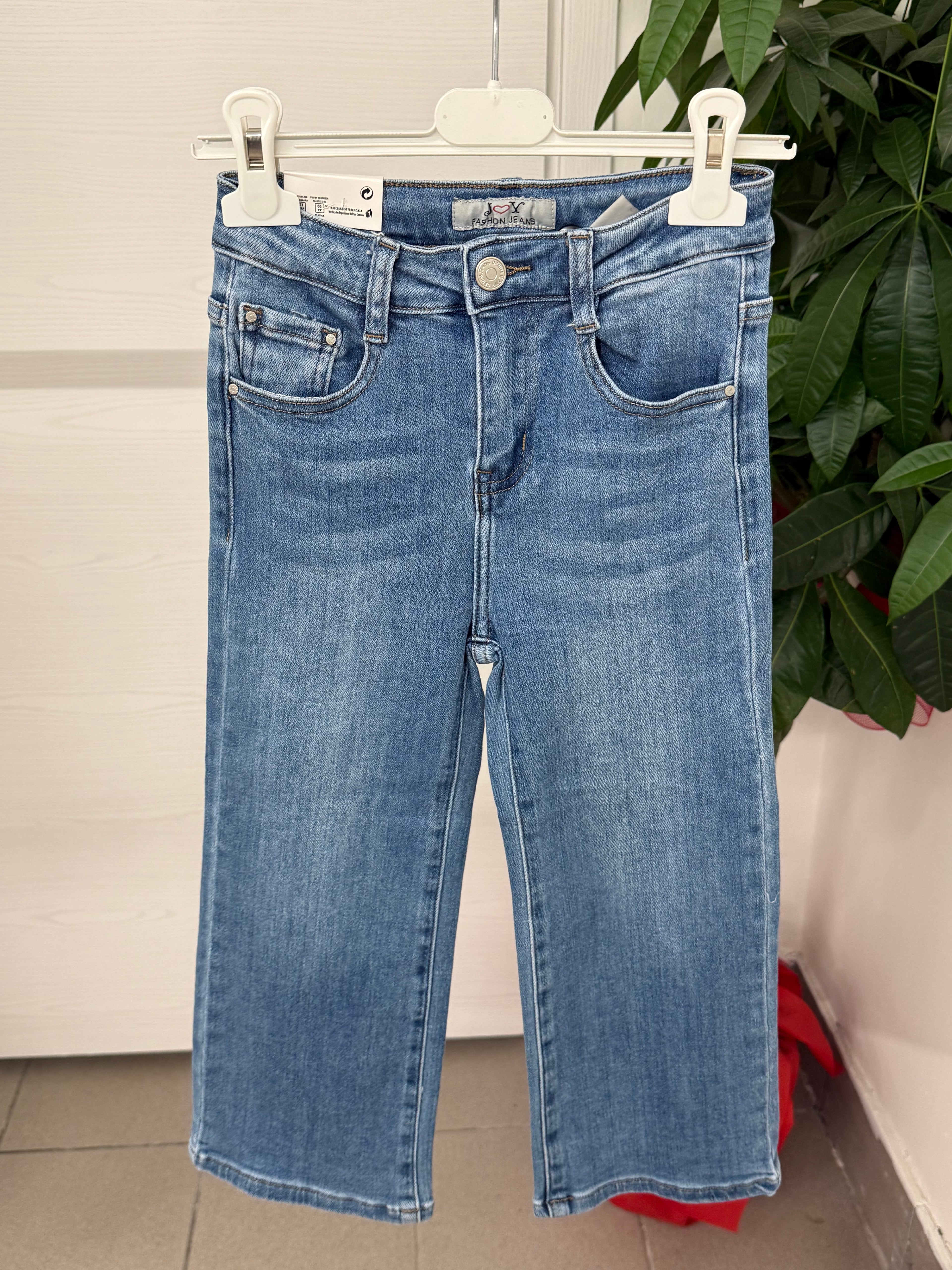 Jeans a palazzo con tasche rosa FGD MODA