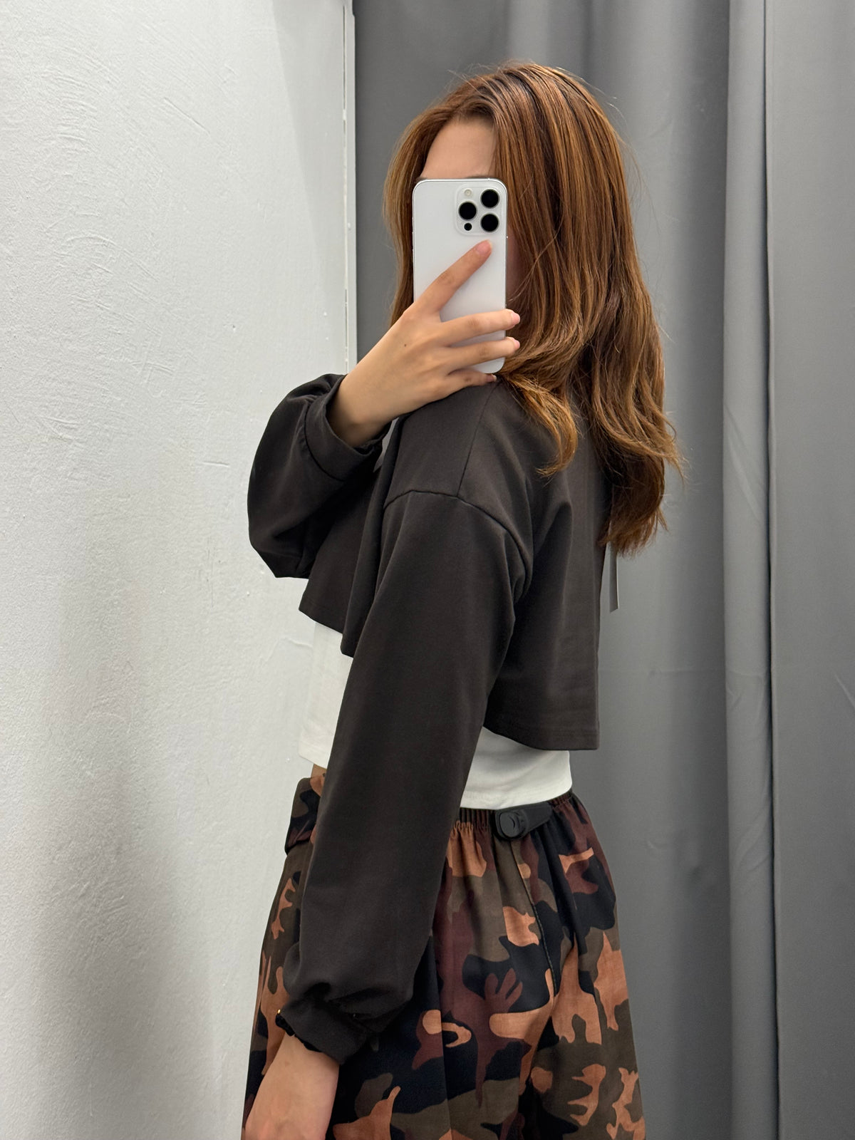 Felpa Crop Misto Canotta FGD MODA