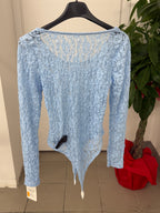 Body in pizzo semitrasparente